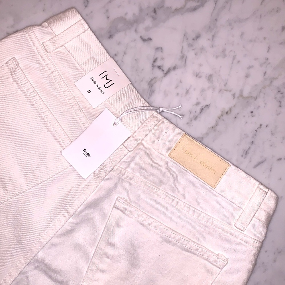 The Frankie Shop IMJ High Rise Straight Jean In Off White Ivory Womens Size 2 - Picture 7 of 12